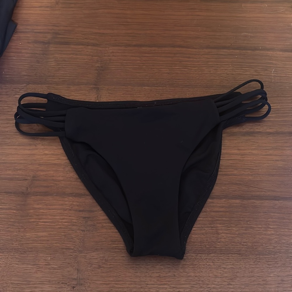 L*Space Black Strappy Bikini Bottom